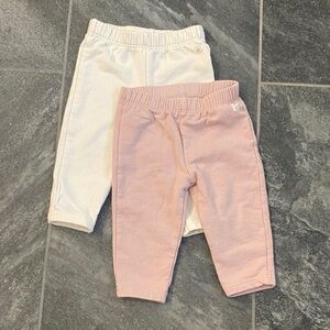 Baby 2-Pack Knit pants - Pink & Cream